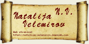 Natalija Velemirov vizit kartica